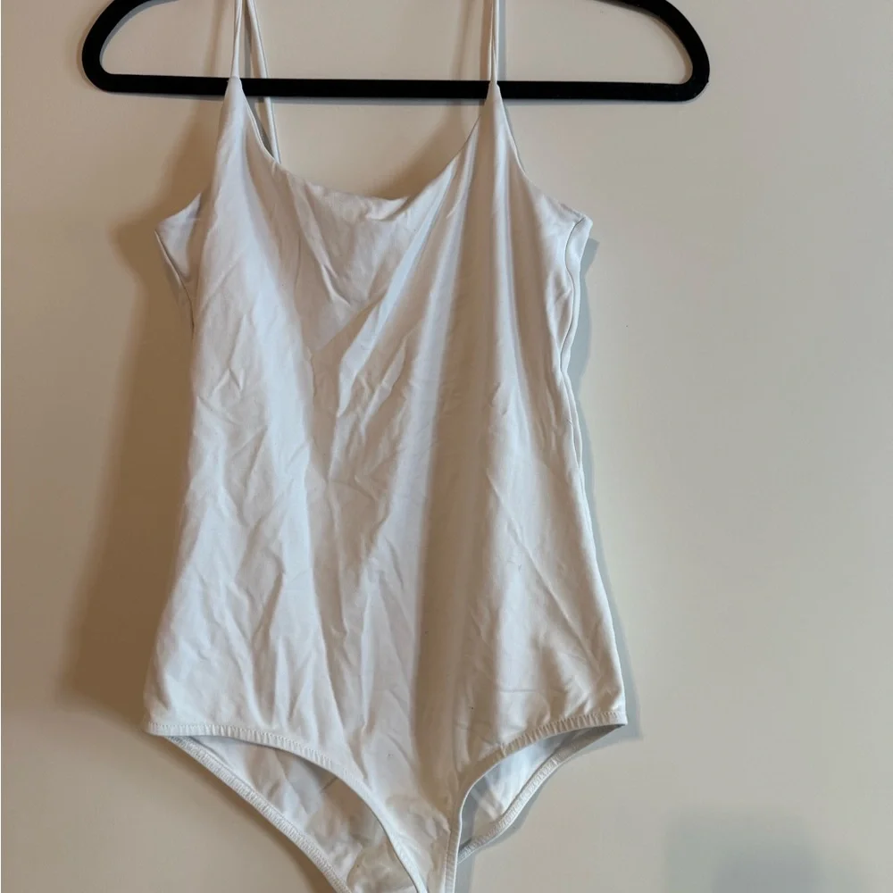 Zara - White Spaghetti Strap Bodysuit - Picture 1 of 1